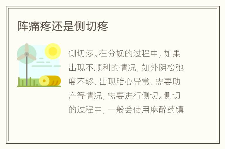 阵痛疼还是侧切疼