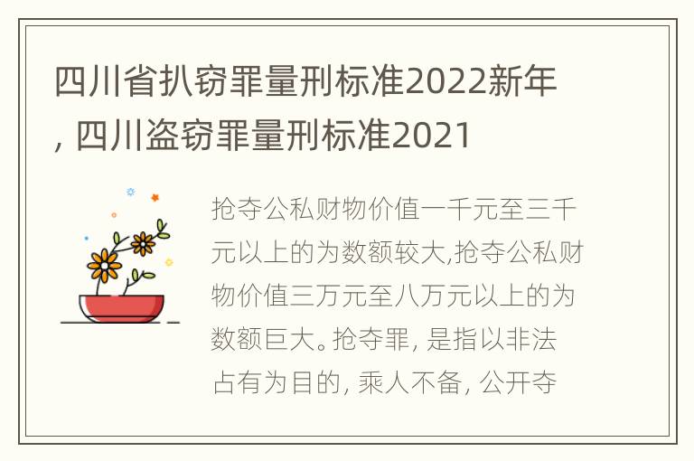 四川省扒窃罪量刑标准2022新年，四川盗窃罪量刑标准2021