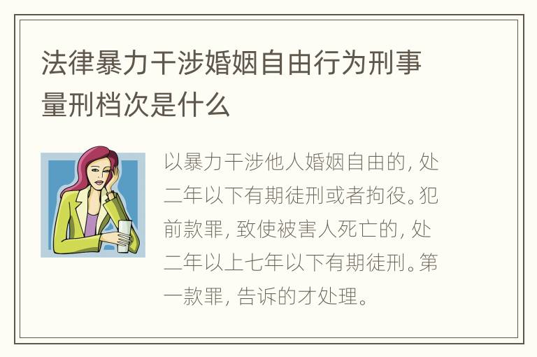 法律暴力干涉婚姻自由行为刑事量刑档次是什么