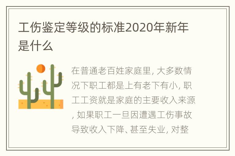 工伤鉴定等级的标准2020年新年是什么