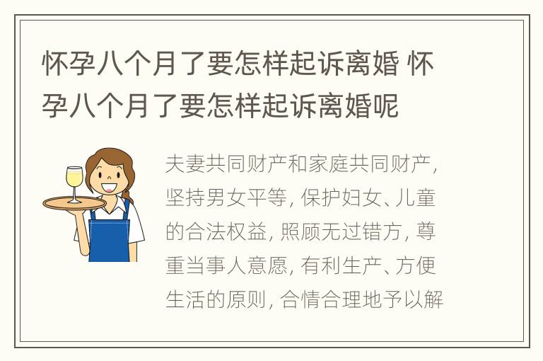 怀孕八个月了要怎样起诉离婚 怀孕八个月了要怎样起诉离婚呢
