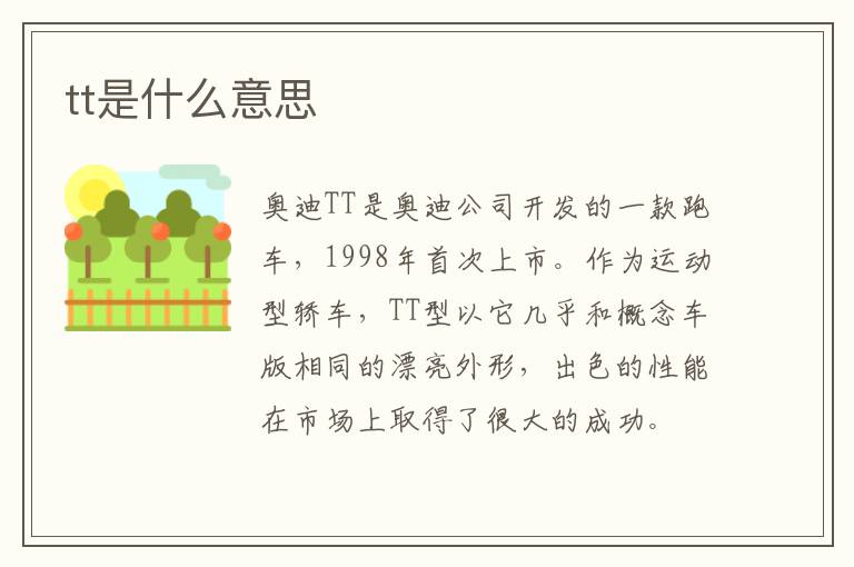 tt是什么意思