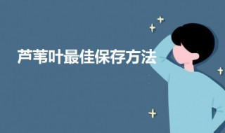 芦苇叶最佳保存方法 芦苇叶如何保存
