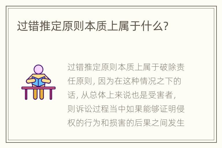 过错推定原则本质上属于什么？