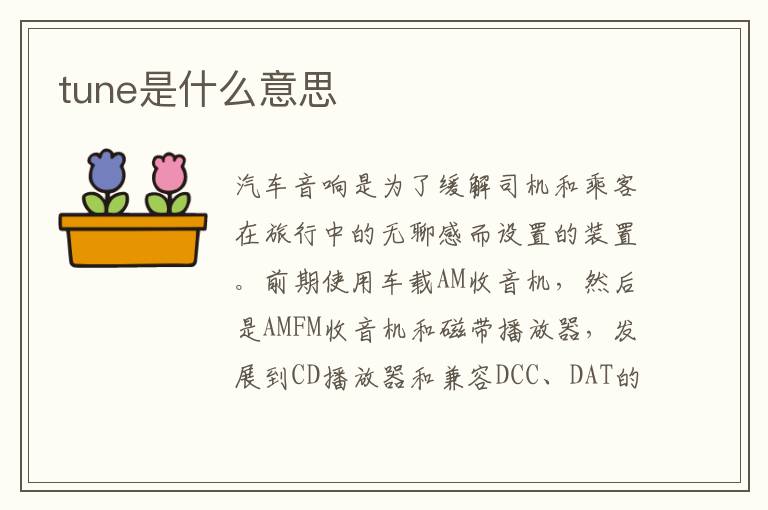 tune是什么意思