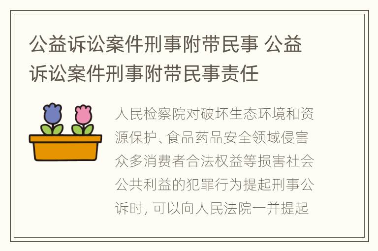 公益诉讼案件刑事附带民事 公益诉讼案件刑事附带民事责任