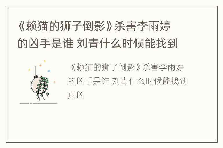 《赖猫的狮子倒影》杀害李雨婷的凶手是谁 刘青什么时候能找到真凶