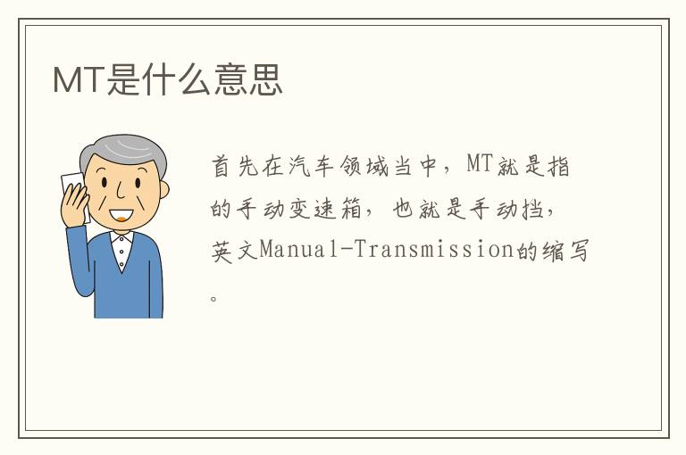 MT是什么意思