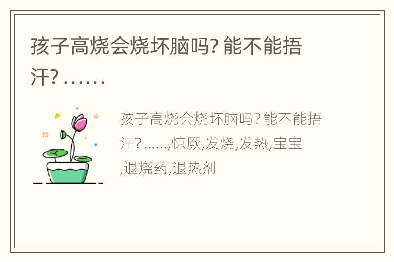 孩子高烧会烧坏脑吗？能不能捂汗？……