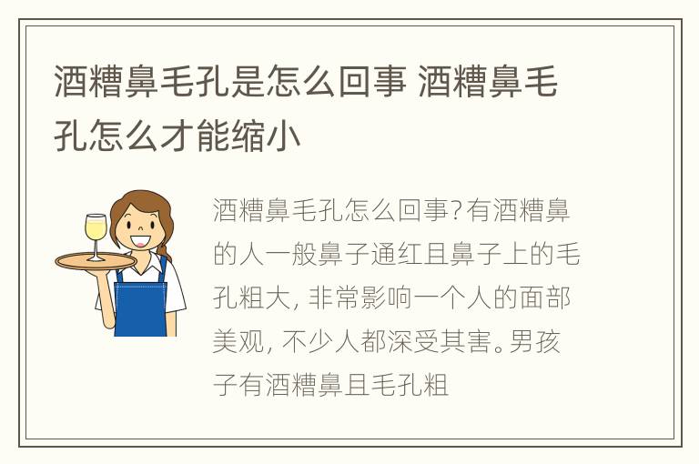 酒糟鼻毛孔是怎么回事 酒糟鼻毛孔怎么才能缩小