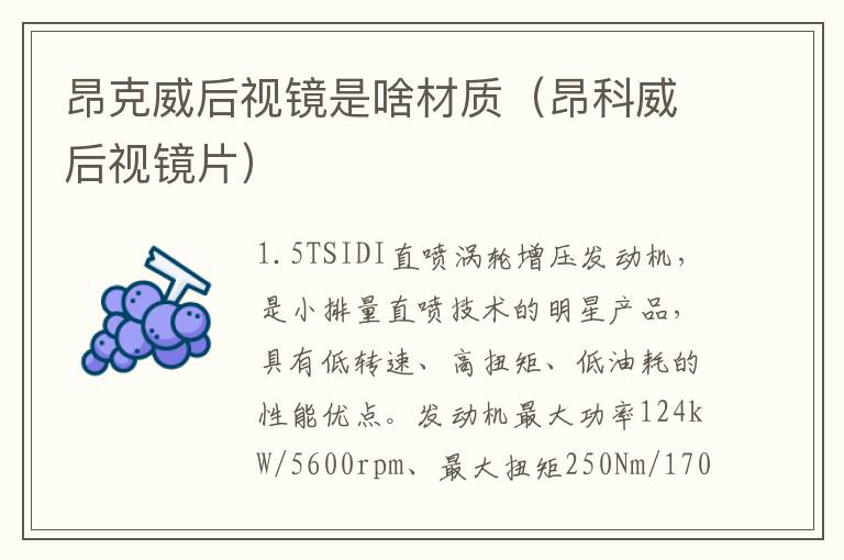 昂克威后视镜是啥材质（昂科威后视镜片）