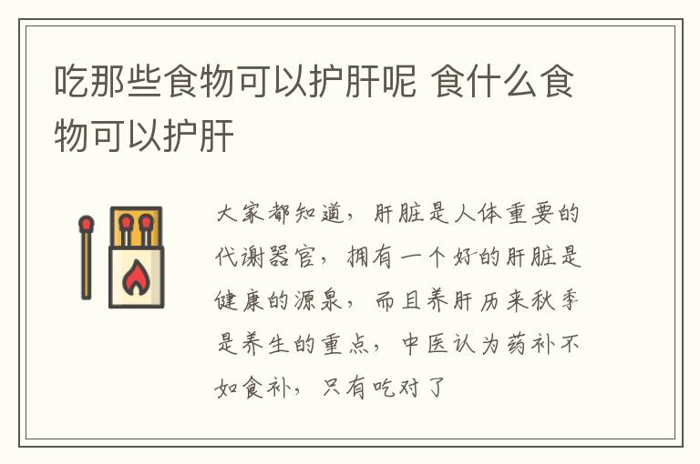 吃那些食物可以护肝呢 食什么食物可以护肝