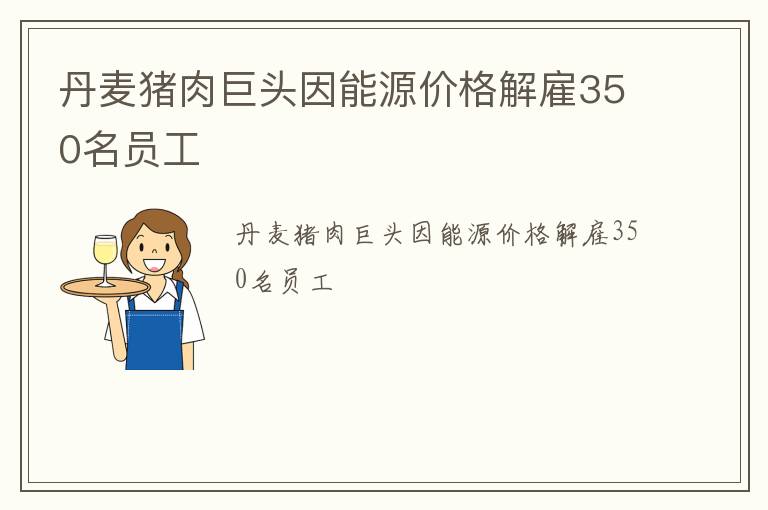 丹麦猪肉巨头因能源价格解雇350名员工