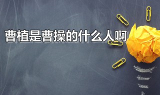 曹植是曹操的什么人啊 曹植有哪些作品