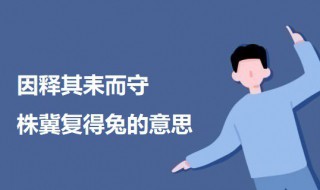 因释其耒而守株冀复得兔的意思 因释其耒而守株冀复得兔的意思介绍