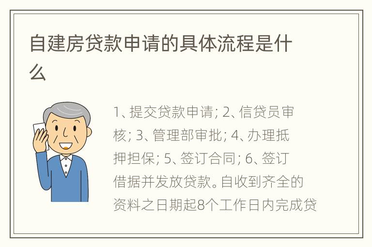 自建房贷款申请的具体流程是什么
