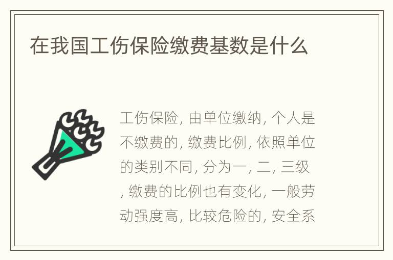 在我国工伤保险缴费基数是什么