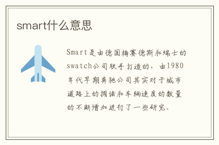 smart什么意思