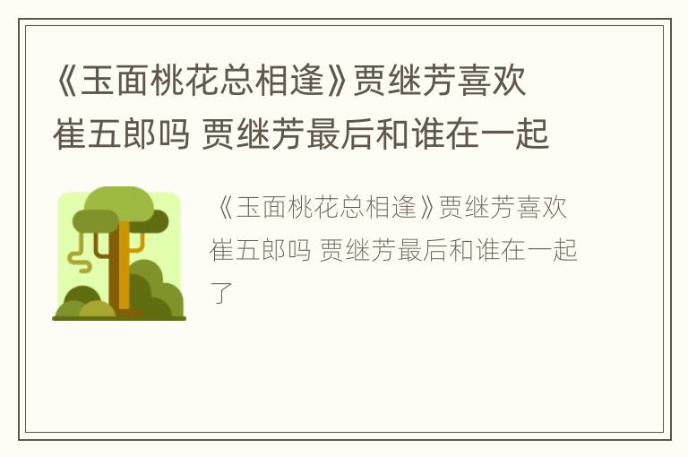 《玉面桃花总相逢》贾继芳喜欢崔五郎吗 贾继芳最后和谁在一起了