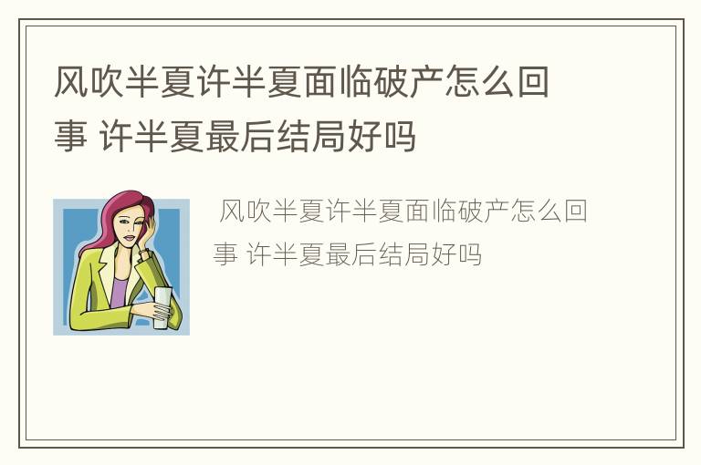 风吹半夏许半夏面临破产怎么回事 许半夏最后结局好吗