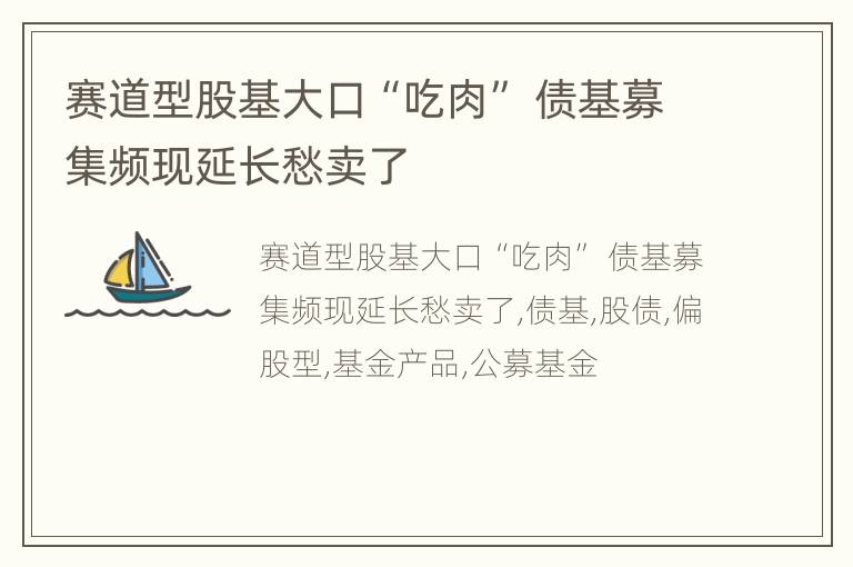 赛道型股基大口“吃肉” 债基募集频现延长愁卖了