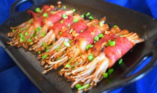 金针菇培根 金针菇培根卷的做法