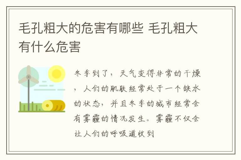 毛孔粗大的危害有哪些 毛孔粗大有什么危害