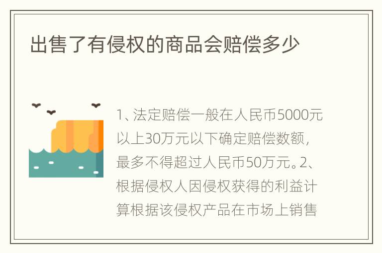 出售了有侵权的商品会赔偿多少