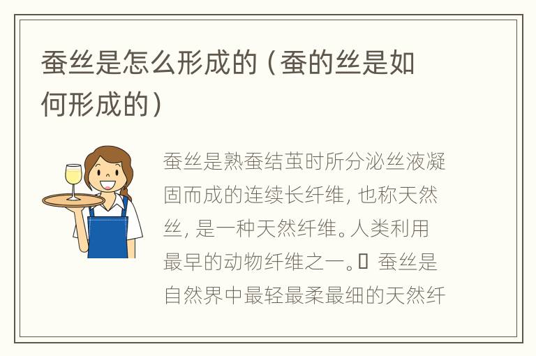 蚕丝是怎么形成的（蚕的丝是如何形成的）