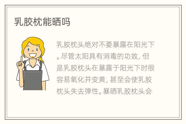 乳胶枕能晒吗