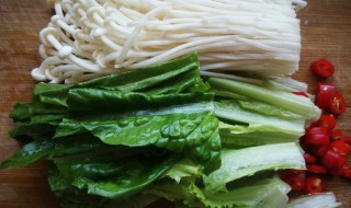 油麦菜金针菇的做法步骤 如何做油麦菜金针菇