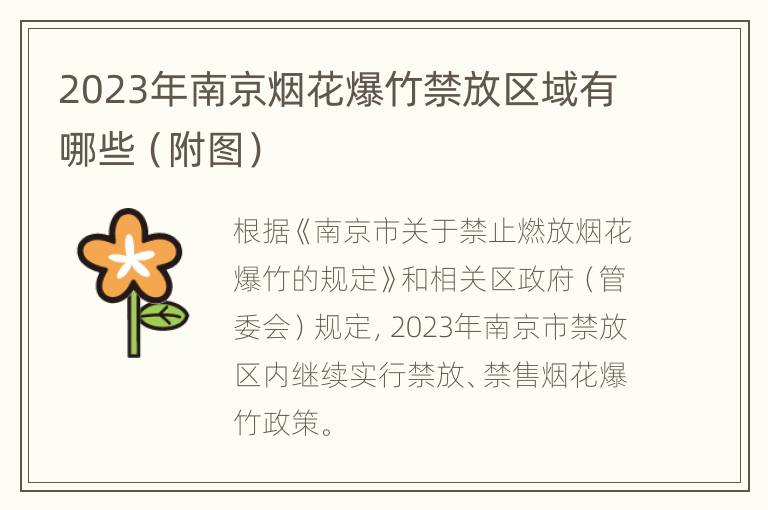 2023年南京烟花爆竹禁放区域有哪些（附图）