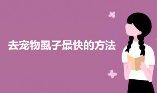 去宠物虱子最快的方法 宠物狗长虱子怎么办
