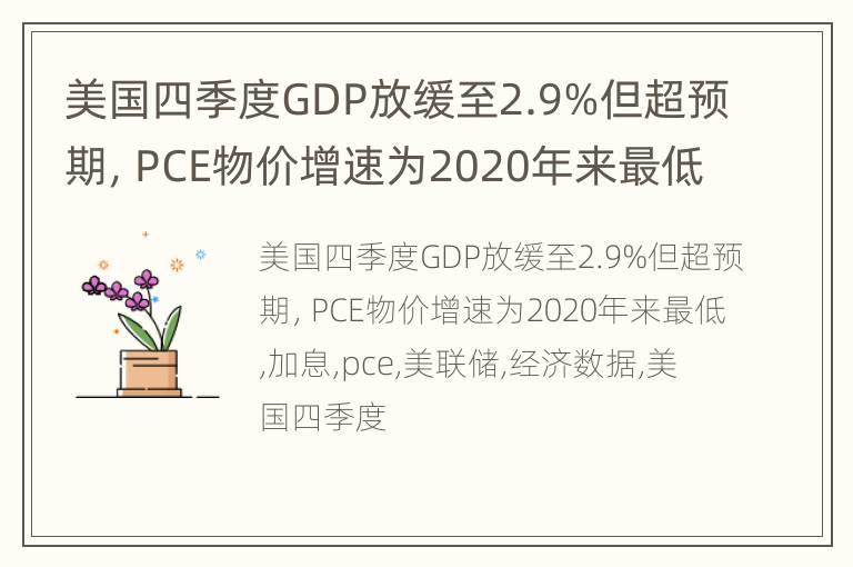 美国四季度GDP放缓至2.9%但超预期，PCE物价增速为2020年来最低