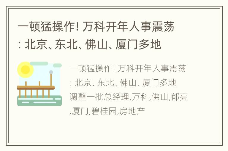 一顿猛操作！万科开年人事震荡：北京、东北、佛山、厦门多地调整一批总经理