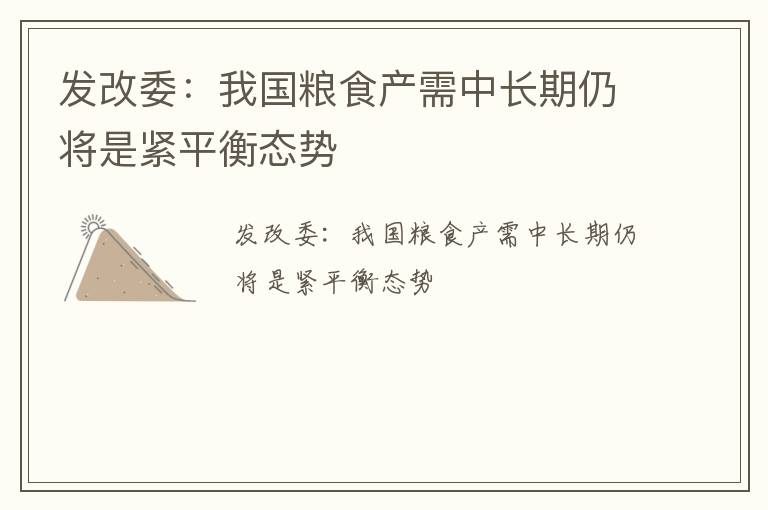 发改委：我国粮食产需中长期仍将是紧平衡态势