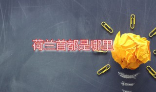 荷兰首都 荷兰首都是怎么发展起来的