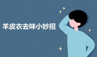 羊皮衣去味小妙招 羊皮衣去除异味的方法介绍
