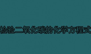 检验二氧化碳的化学方程式 二氧化碳用什么试剂来检验