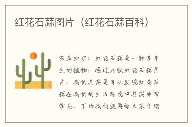 红花石蒜图片（红花石蒜百科）