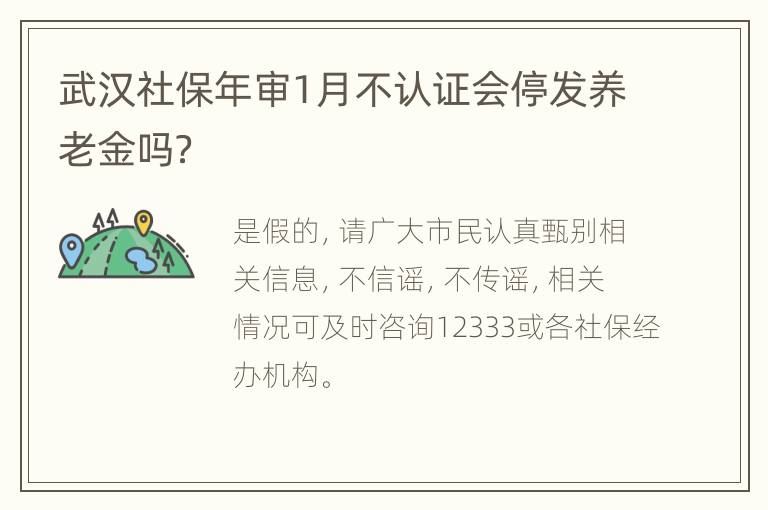 武汉社保年审1月不认证会停发养老金吗？