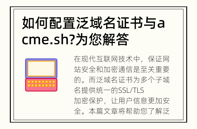 如何配置泛域名证书与acme.sh? 为您解答泛域名证书与ACME.sh的配置方法