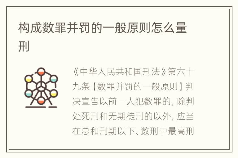 构成数罪并罚的一般原则怎么量刑
