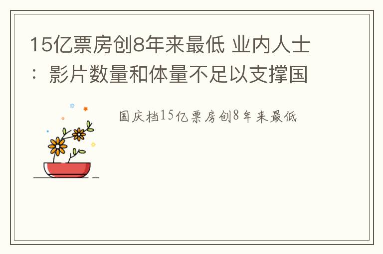 15亿票房创8年来最低 业内人士：影片数量和体量不足以支撑国庆档行业动态