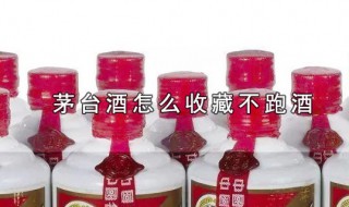 茅台酒怎么收藏不跑酒 茅台酒收藏不跑酒的技巧