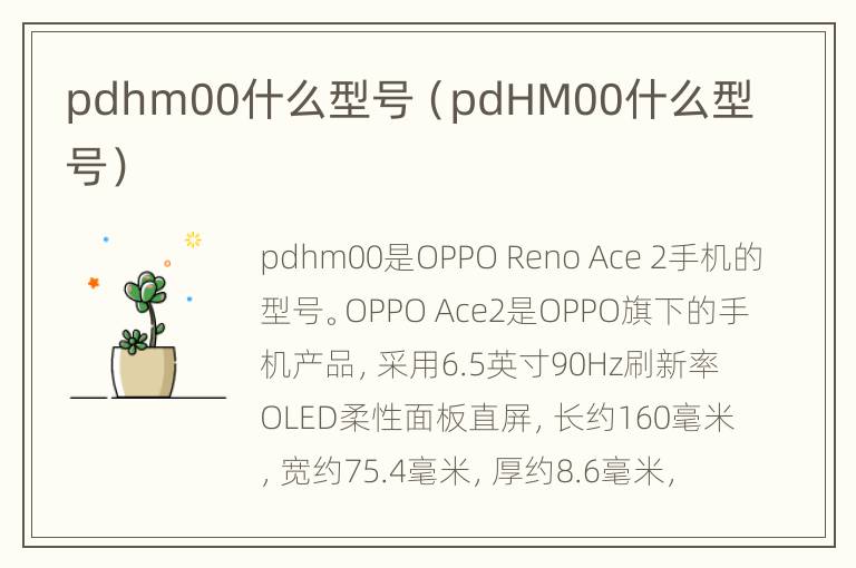 pdhm00什么型号（pdHM00什么型号）