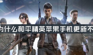和平精英苹果区的为什么更新不了 为什么和平精英苹果手机更新不了