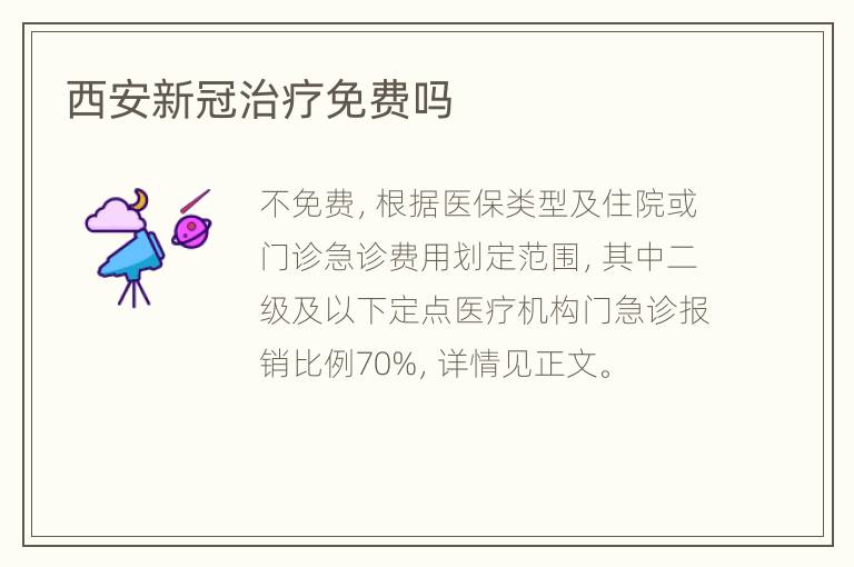 西安新冠治疗免费吗