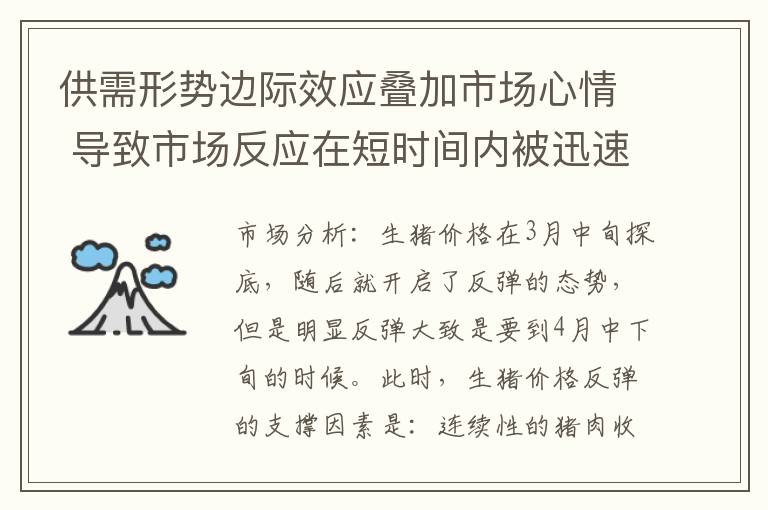 供需形势边际效应叠加市场心情 导致市场反应在短时间内被迅速放大