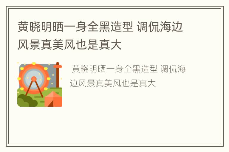 黄晓明晒一身全黑造型 调侃海边风景真美风也是真大